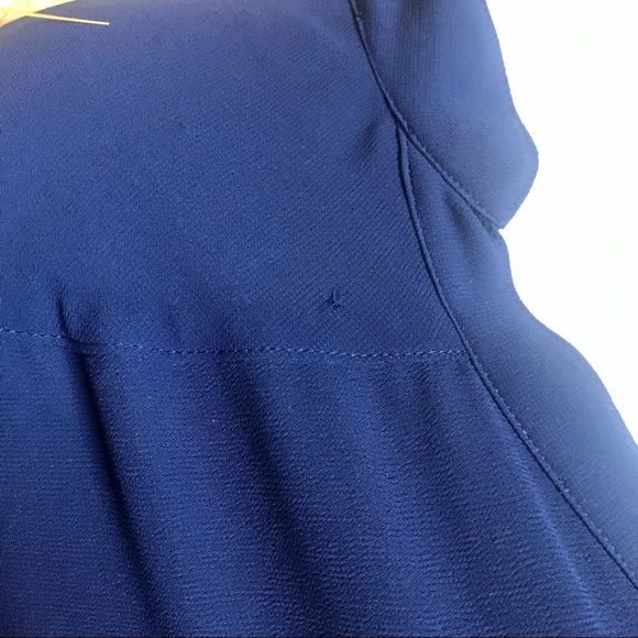 Naked zebra royal blue long sleeve shirt dress - Picture 4 of 7